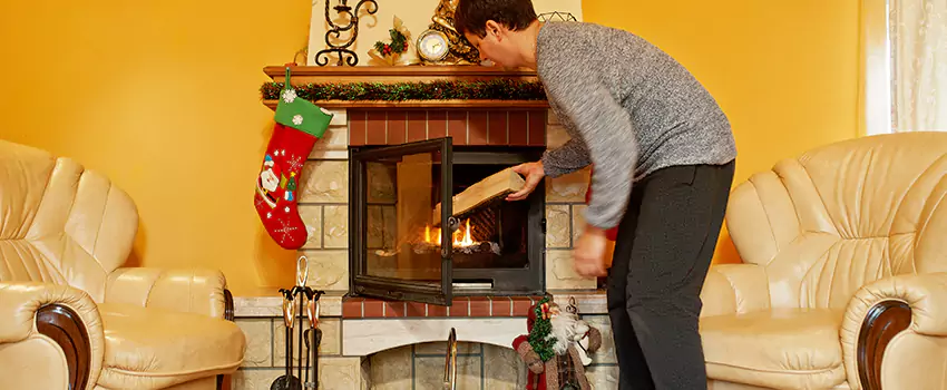 Rusted Metal Fireplace Restoration in Mauldin, South Carolina